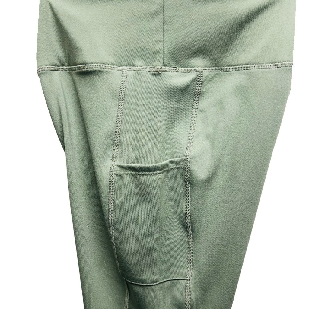 Kendall Kylie Capri Pants Large Foggy Green High Rise Yoga Pockets Athleisure — image 5 of 8